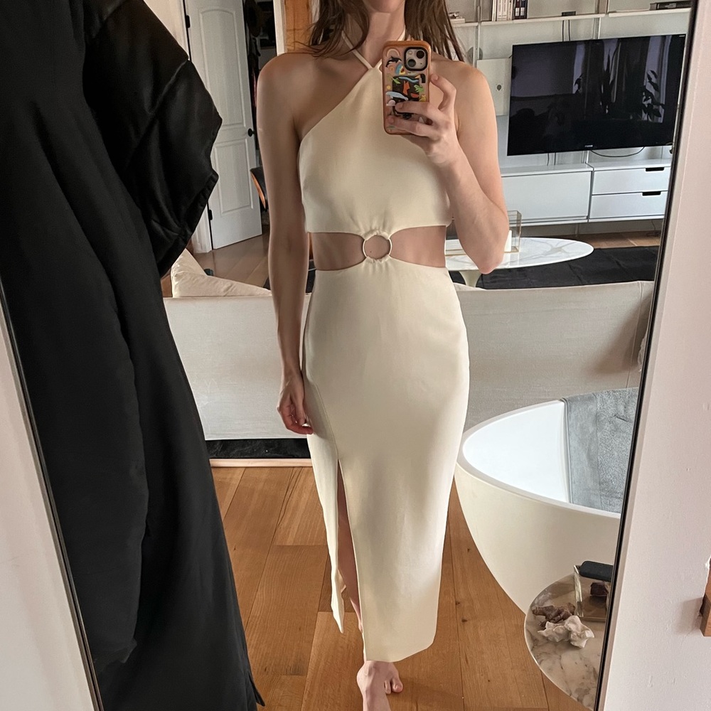 White likely cutout maxi